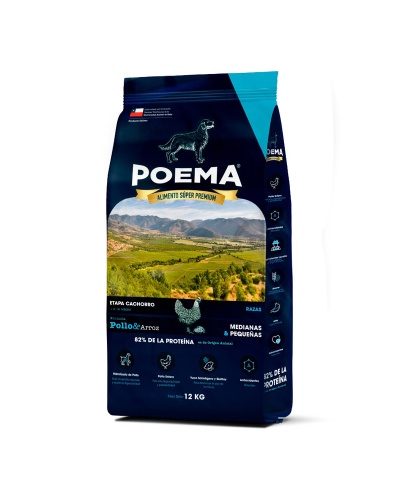 Poema - Alimento Cachorro Razas Medianas y Pequeñas Pollo 12kg
